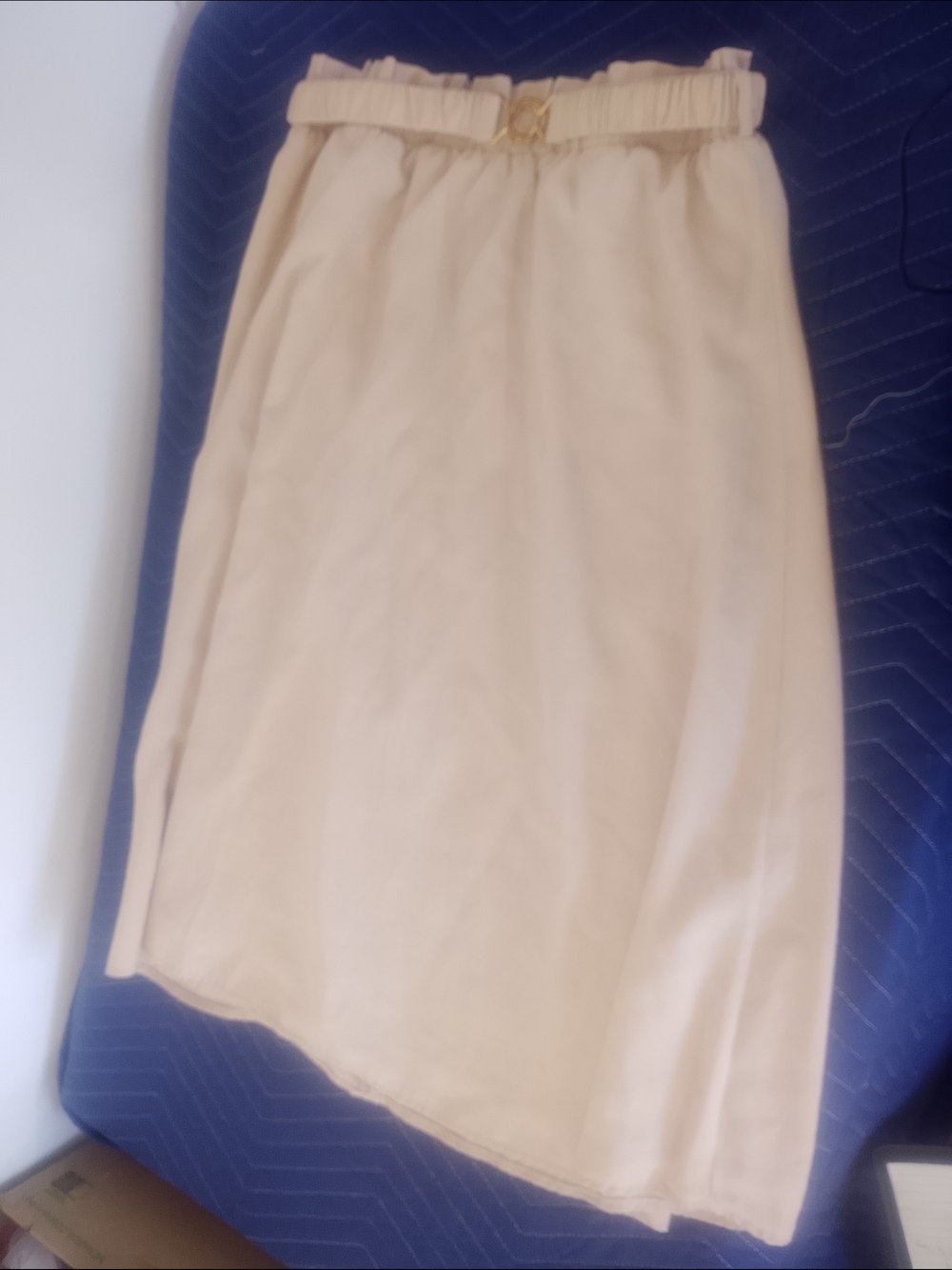 Classic High-Waist Paperbag Skirt - Khaki